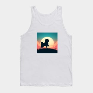 Pug Dog Portrait Tank Top